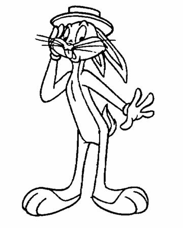 coloriage bugs bunny et son chapeau